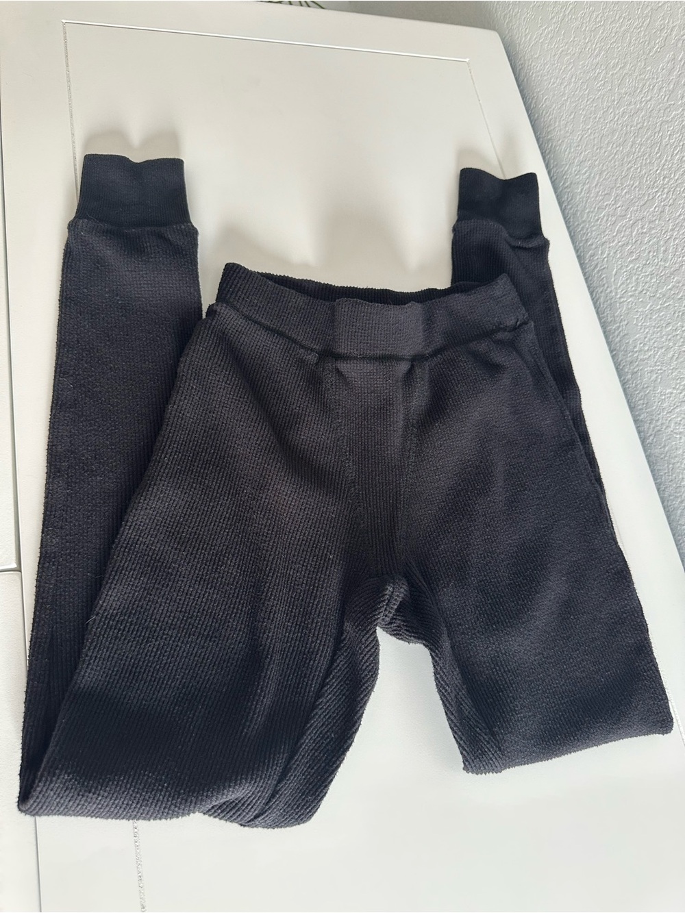 SKIMS Black Ribbed Leggings